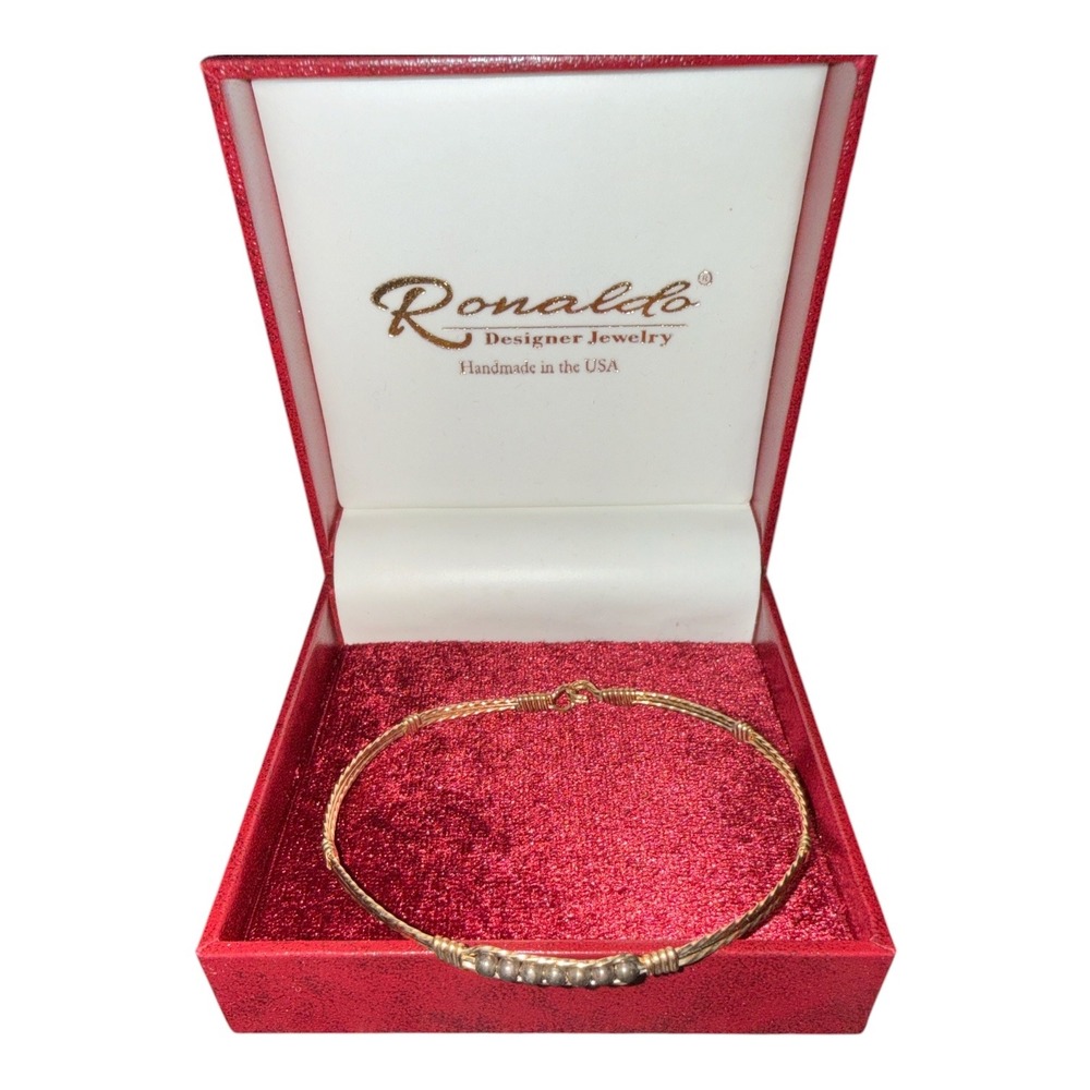 Ronaldo Bracelet Womens Gold Silver Good Wire Wrapped Beads Boxed